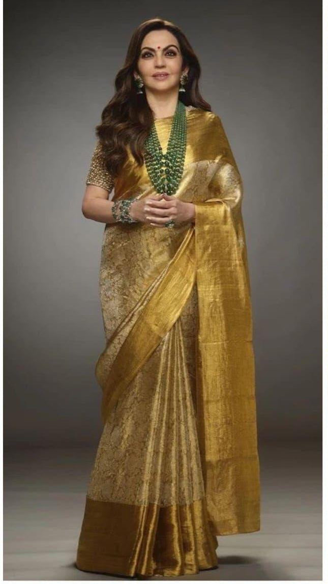 Nita Ambani Mam Kanchipuram tissue Saree