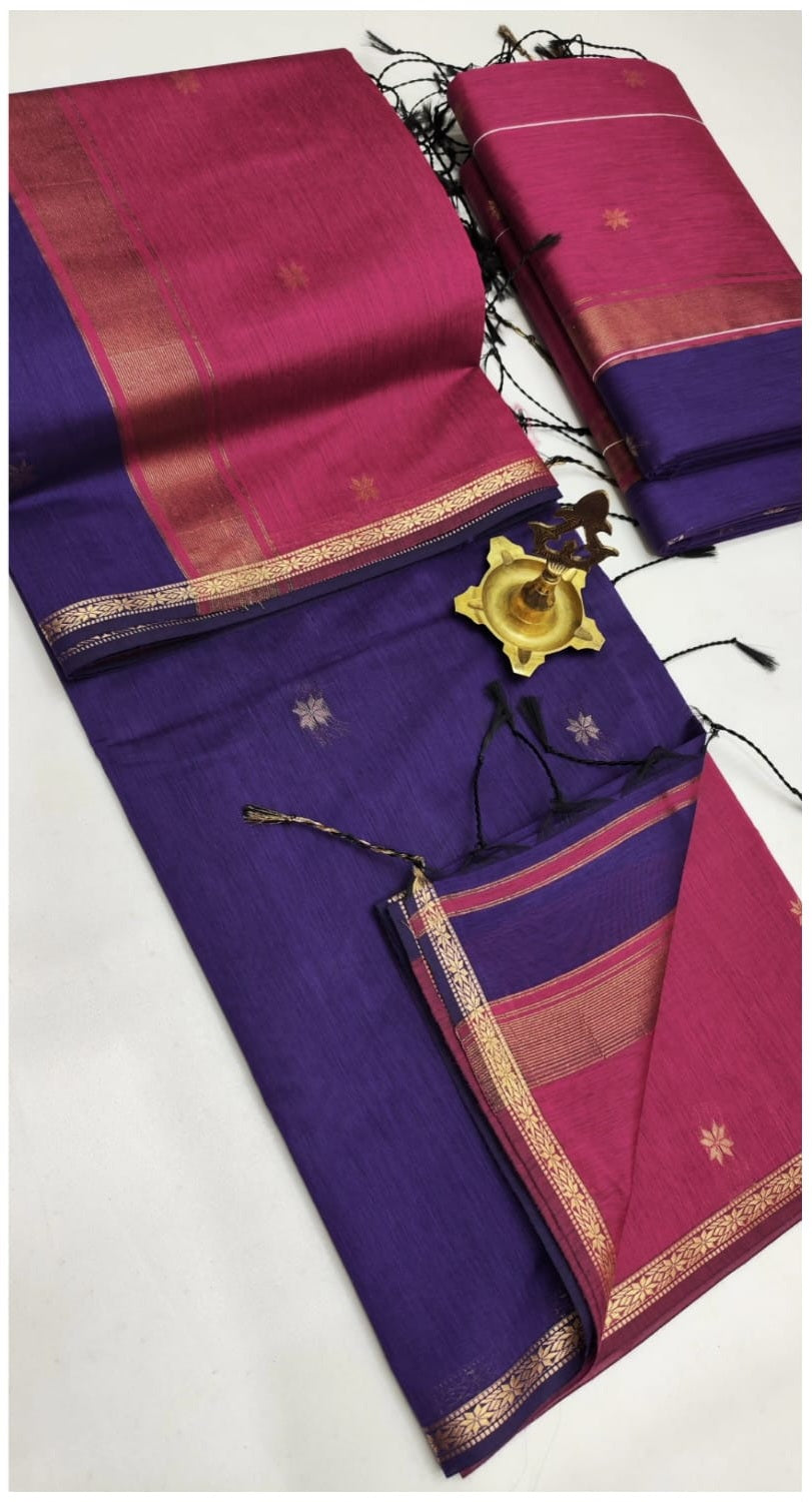 Maheswari Silk Cotton Sarees Premium silk cotton materials weaved