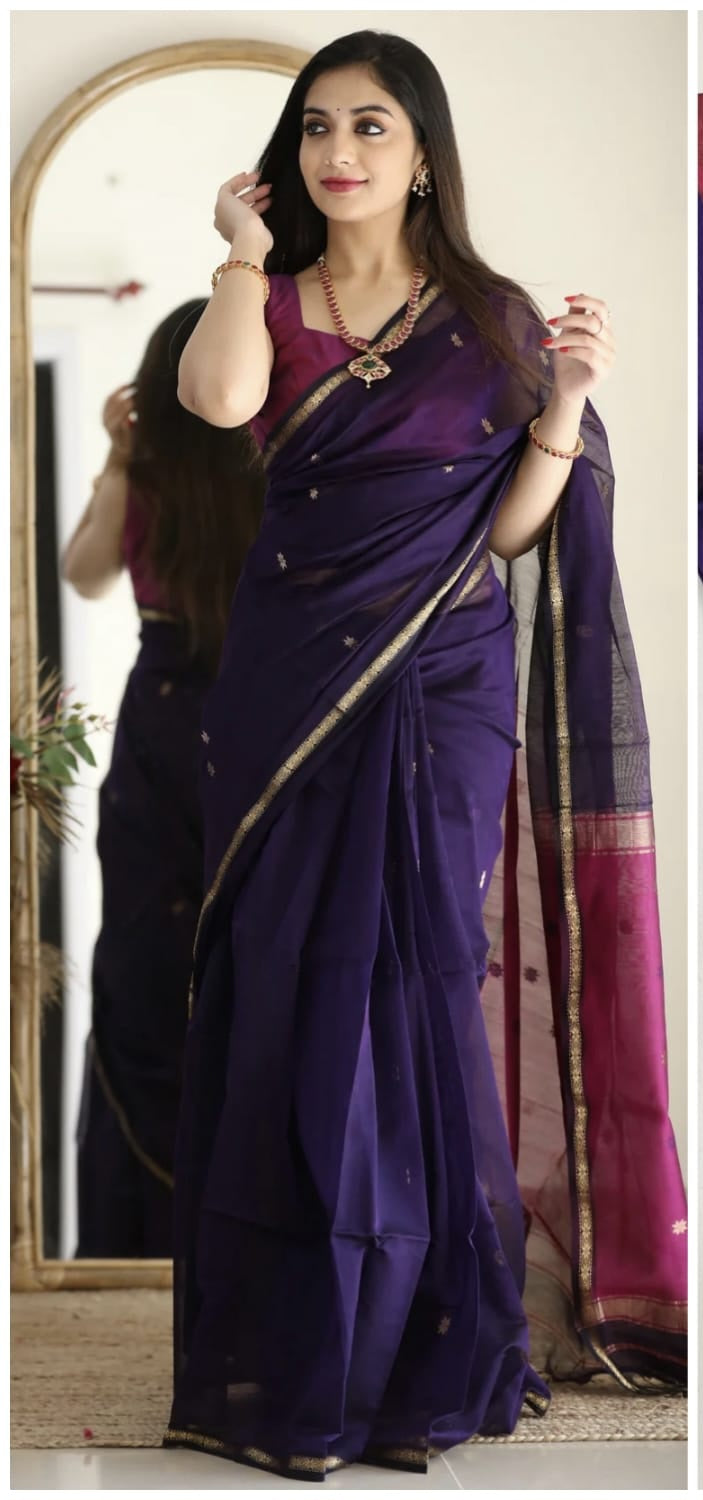 Maheswari Silk Cotton Sarees Premium silk cotton materials weaved