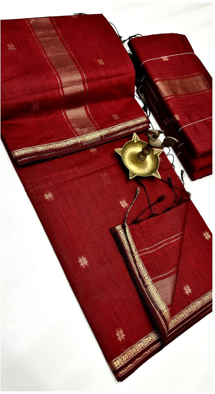 Maheswari Silk Cotton Sarees Premium silk cotton materials weaved