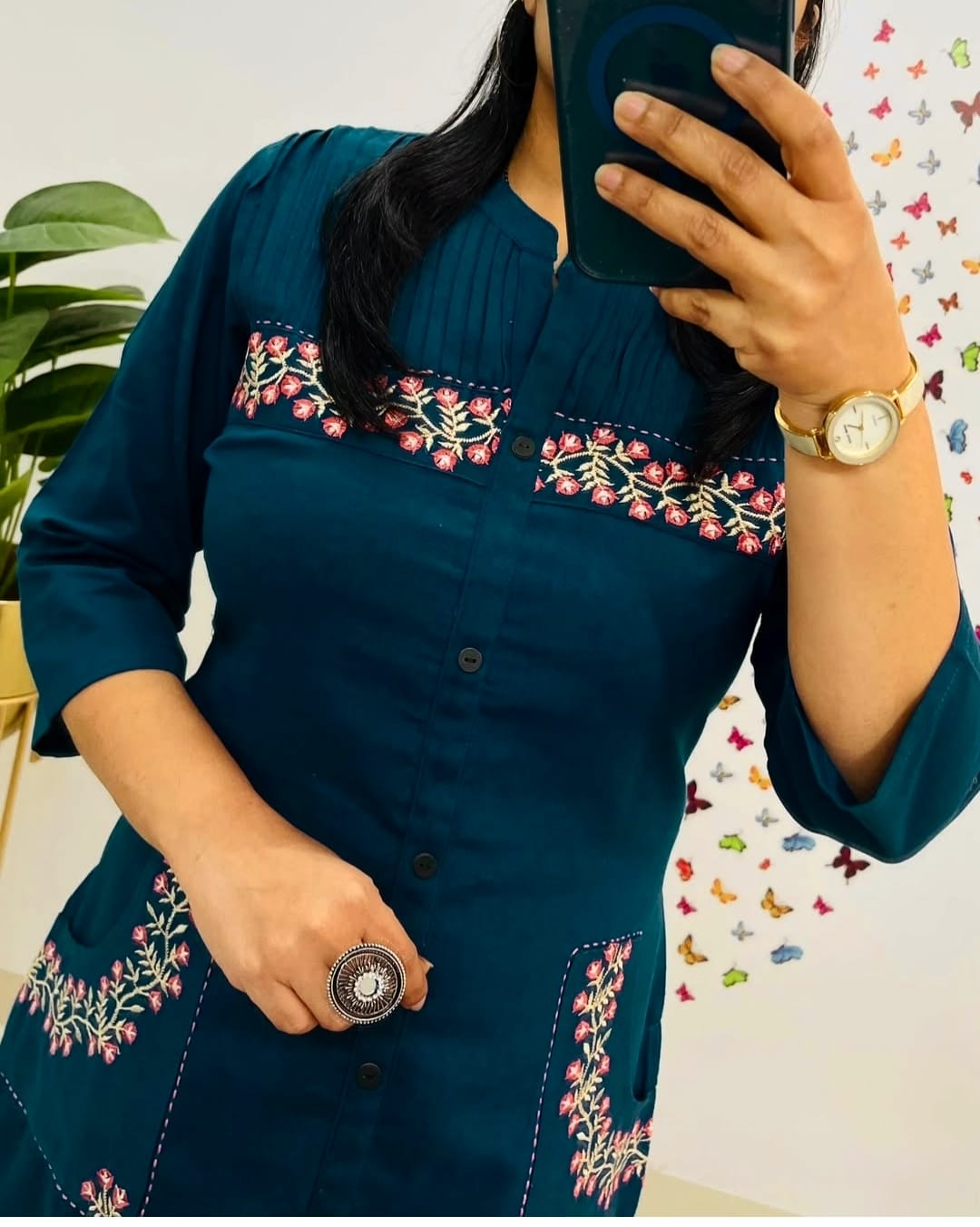 Cotton Embroidered Kurta Set