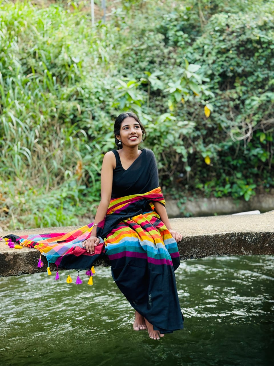 Elegant Multi-Color Khadi Cotton Saree - Formal & Festive Wear
