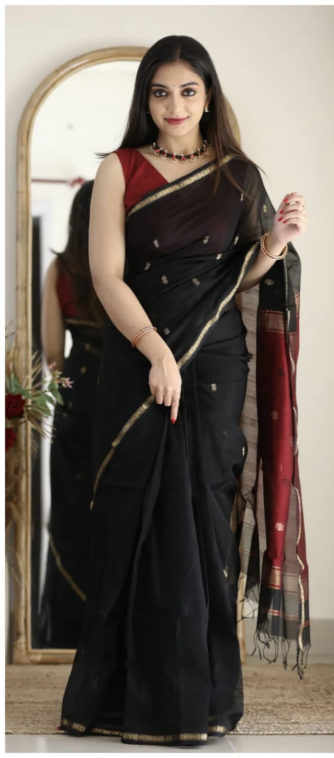 Maheswari Silk Cotton Sarees Premium silk cotton materials weaved